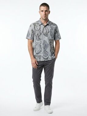Men's Vintage QuickSilver Waterman Collection Short-Sleeve Button Down Shirt